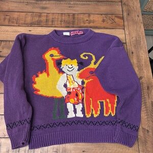 Mexx Purple Kids Sweater with Colorful Design